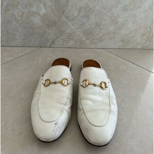 Gucci Princetown Leather Slippers.